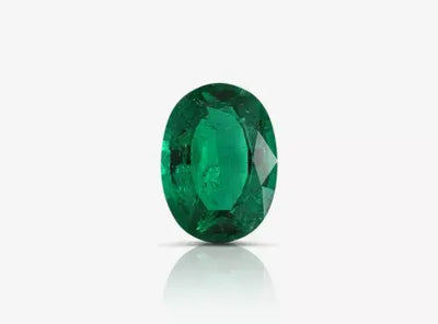 Raphaels 2.58 Carat Natural Loose Emerald Vivid Green Oval GRS Certified