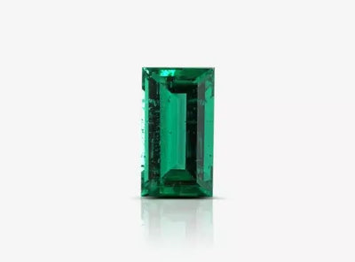 Raphaels 2.12 Ct Natural Green Baguette Emerald GRS Certified Jewelry